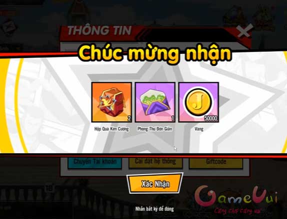 Chúc mừng nhận