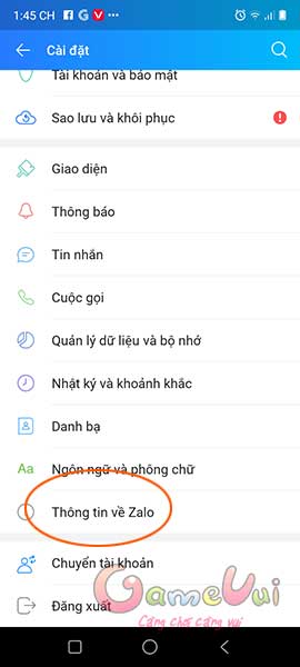Thông tin về Zalo