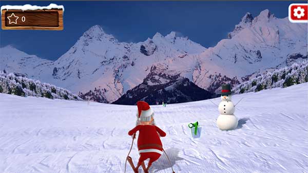 Vừa trượt tuyết vừa thu thập quà
