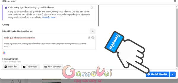 Lên lịch đăng bài 