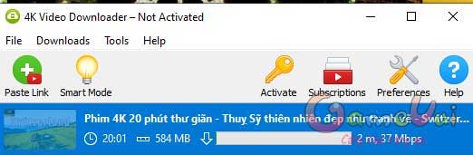 Quá trình tải video Youtube 4K