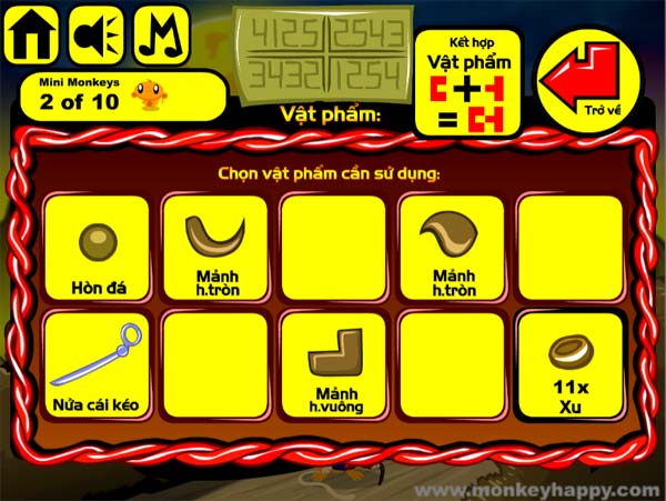 Thu thập những mảnh vật phẩm riêng lẻ