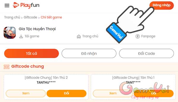 Đăng nhập tài khoản