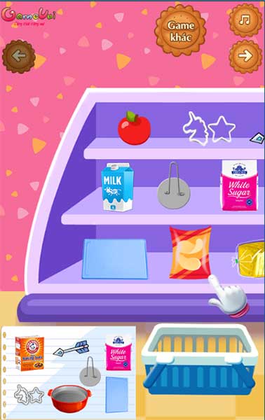 Mua nguyên liệu trong siêu thị