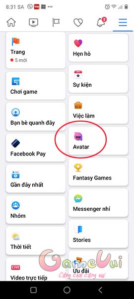 Chạm vào Avatar