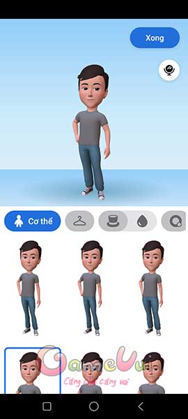 Chọn hình dáng cơ thể