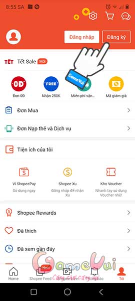 Đăng ký tài khoản Shopee