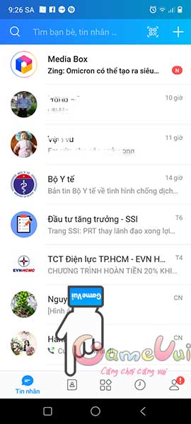 Chạm vào Danh bạ