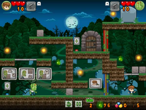 Điều khiển 2 nhân vật khéo léo