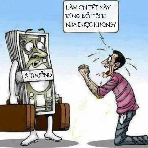 Ảnh chế Tết hết tiền