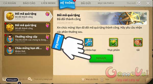 Tổng hợp code Rise of Kingdoms mới nhất tháng 11/2024 Nhan-qua