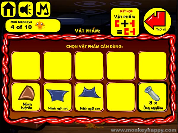 Thu thập các mảnh vật phẩm nhỏ