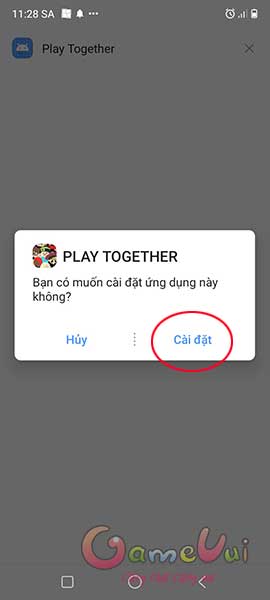 Xác nhận cài đặt