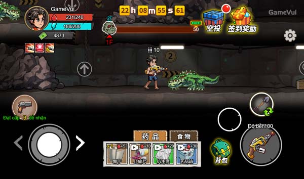 Chiến đấu chống lại các loại quái vật