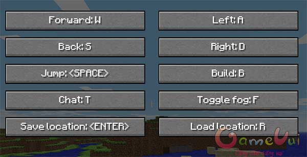 Phím tắt Minecraft Classic