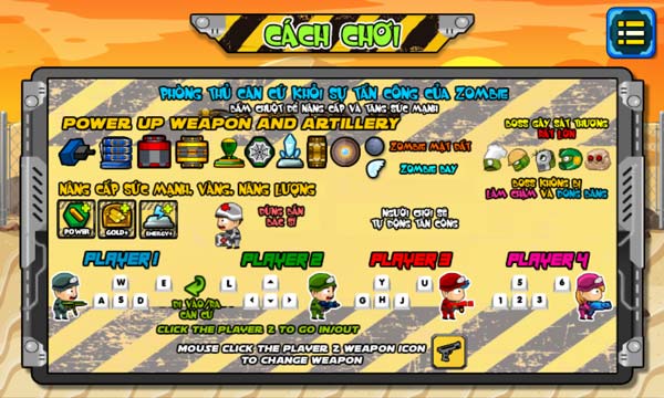 Hướng dẫn cách điều khiển các nhân vật