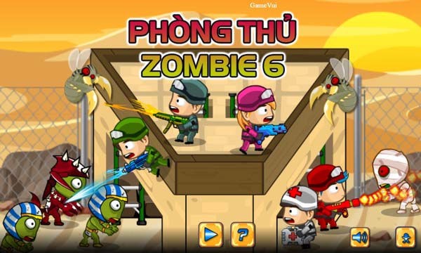Chơi game Phòng thủ Zombie 6 - GameVui