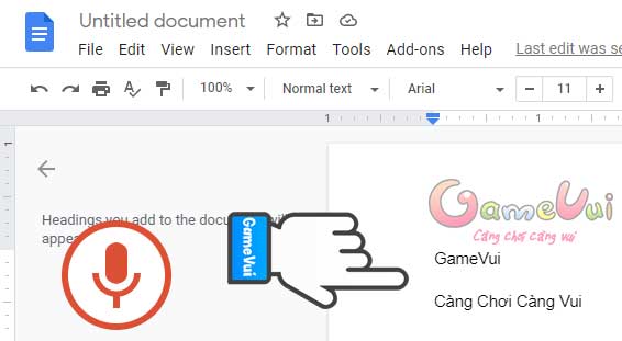 Đọc nội dung để Google Docs chuyển sang văn bản