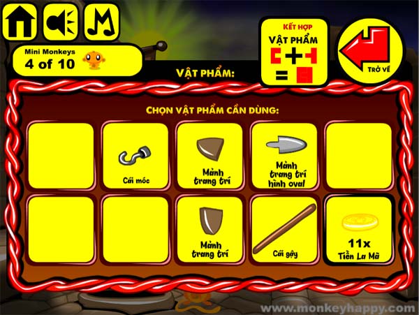 Thu thập các mảnh vật phẩm riêng lẻ