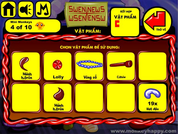 Thu thập nhiều mảnh đồ vật khác nhau