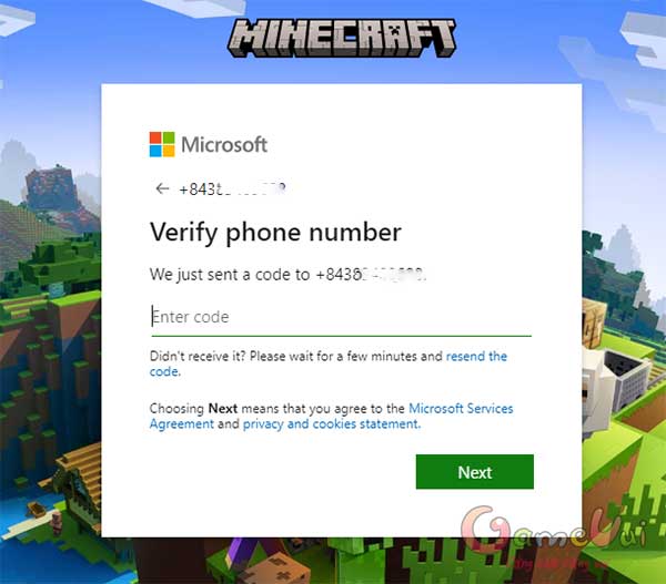 Nhập mã xác thực