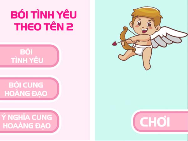 Chơi game Bói tình yêu theo tên 2 - GameVui