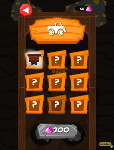 Các mẫu xe chở vàng trong hầm mỏ