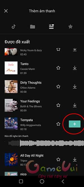 Chọn nhạc cho video