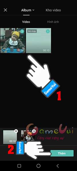 Chọn video muốn chỉnh sửa