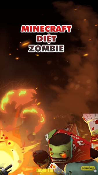 Chơi game Minecraft diệt Zombie - GameVui