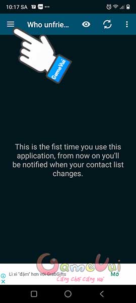 Chạm vào 3 dấu gạch