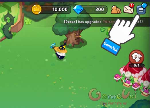 Chạm vào 3 dấu gạch