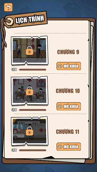 Các chương người chơi cần chinh phục