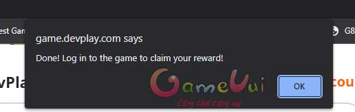 Nhập code thành công