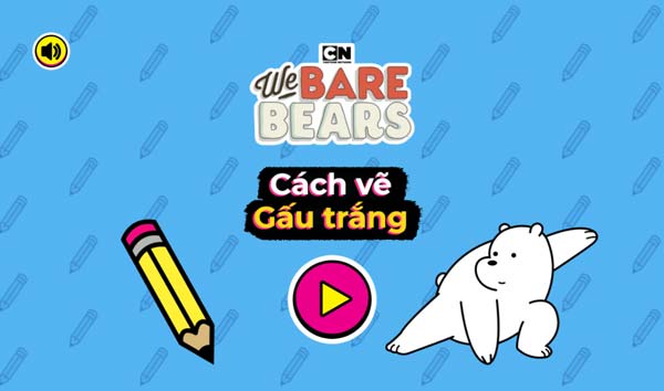 Chơi game Cách vẽ Gấu trắng - GameVui