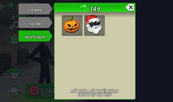 Skin mũ dành cho nhân vật