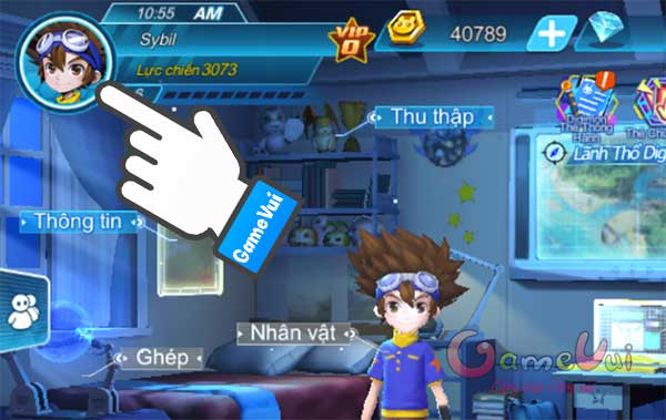 Chạm vào ảnh đại diện