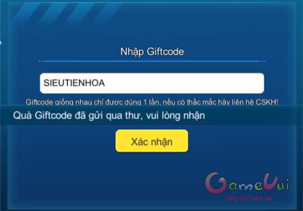 Thông quá quà giftcode