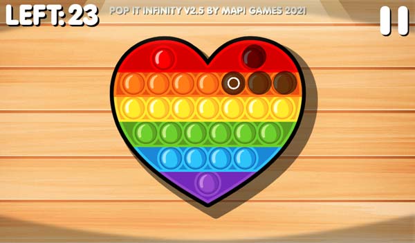 Bóp vỡ hết số bong bóng trên hình mẫu