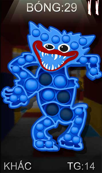 Phá bóng trên cơ thể Huggy Wuggy