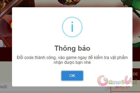 Đổi code thành công