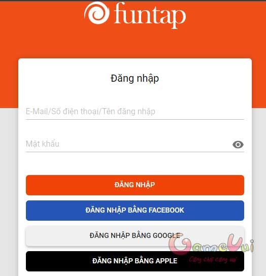 Đăng nhập tài khoản Playfun