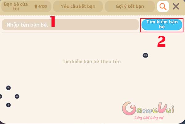 Nhập tên bạn bè