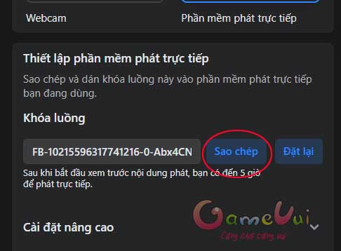 Sao chép khóa luồng