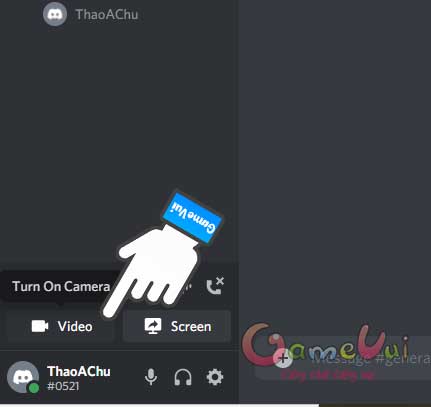 Nhấn vào nút Video