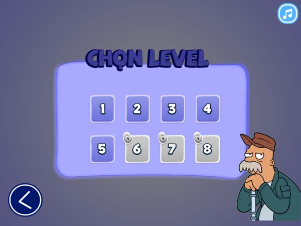 Chỉ có 8 cấp độ để thử thách người chơi
