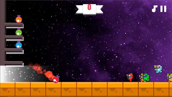 Mỗi loại đạn chỉ diệt được 1 loại quân Among Us