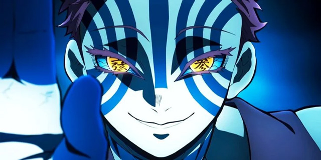 Akaza lúc chiến đấu