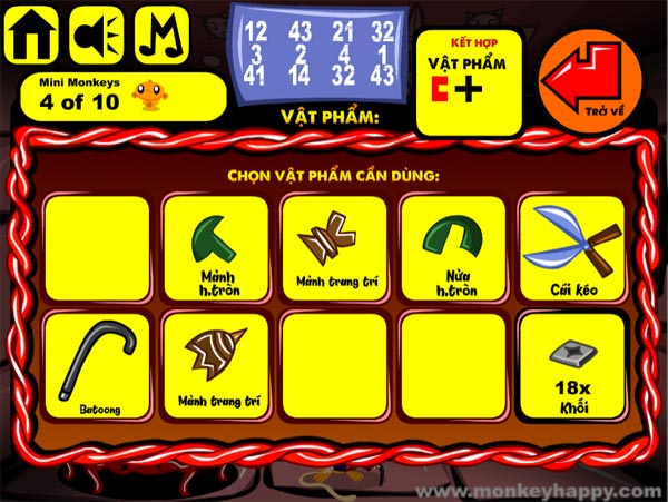 Thu thập các mảnh vật phẩm riêng lẻ