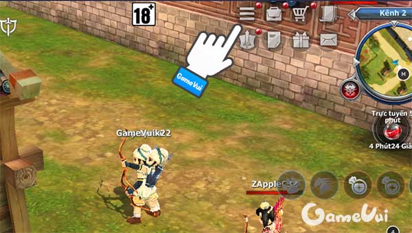 Chạm vào 3 dấu gạch